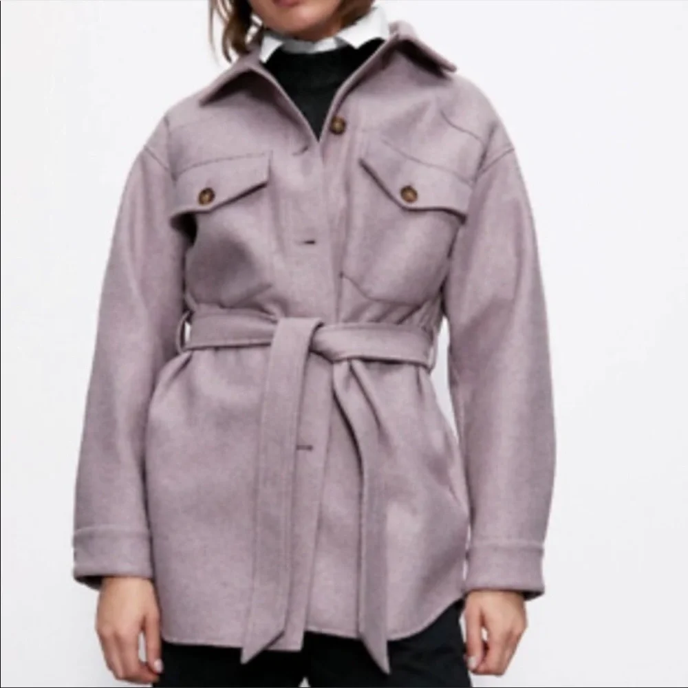 Zara Oversized Overshirt Shacket - Picture 2 of 4